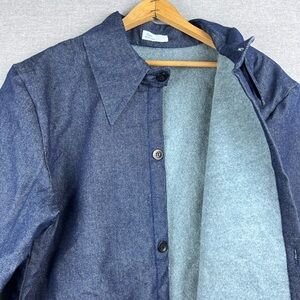 True Vintage 70s Dark Wash Denim Barn Coat Workwear Mens M